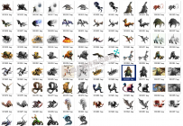 45只山海经怪兽图集,每只两张图,高清PNG格式
