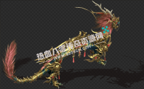 一条五爪神龙怪物素材,八方向带影子
