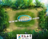 高清地砖地图-天山竹林-完美封边遮挡,传奇地图素材，传...