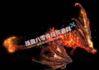高清传奇怪物素材,喷火恐龙,标准动作360张图PNG格式